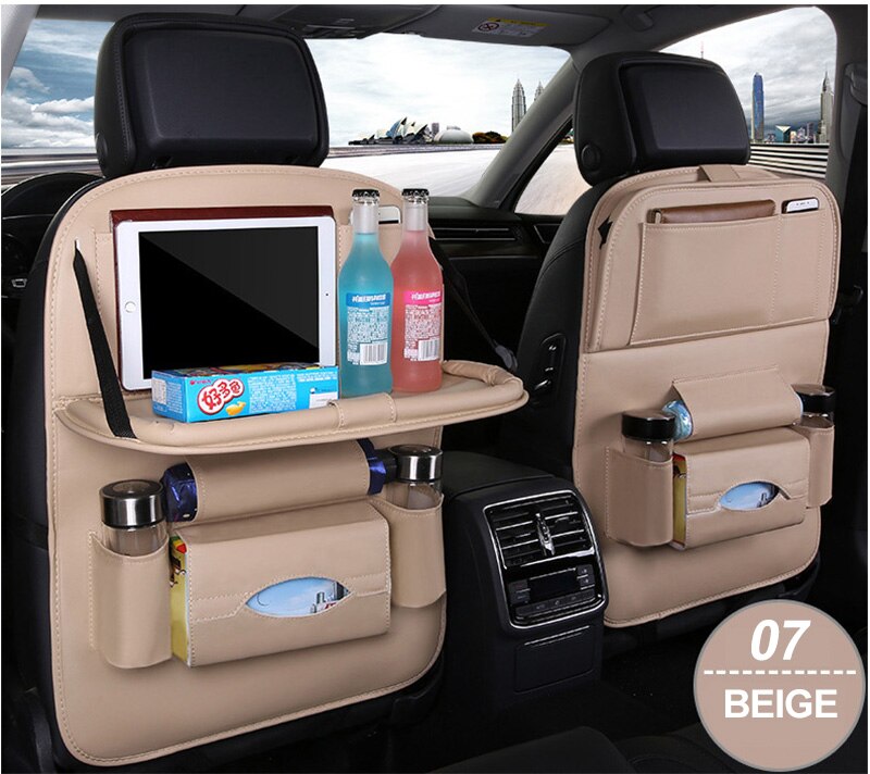 KAWOSEN Leather Back Seat Organizer And Table Pad.