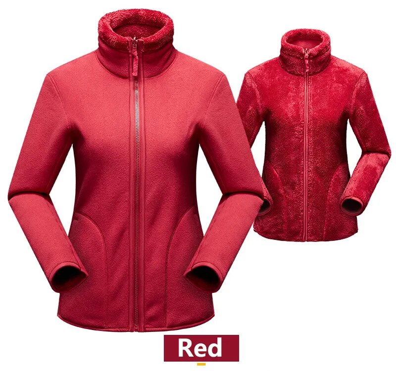 Women's Warm Reversible Polar Coats.