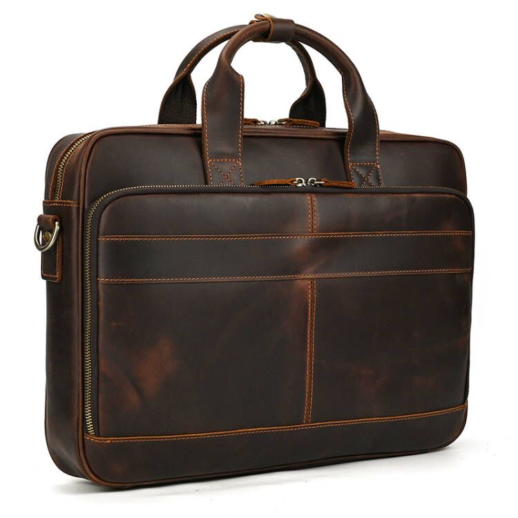 Genuine Leather Laptop Briefcase.