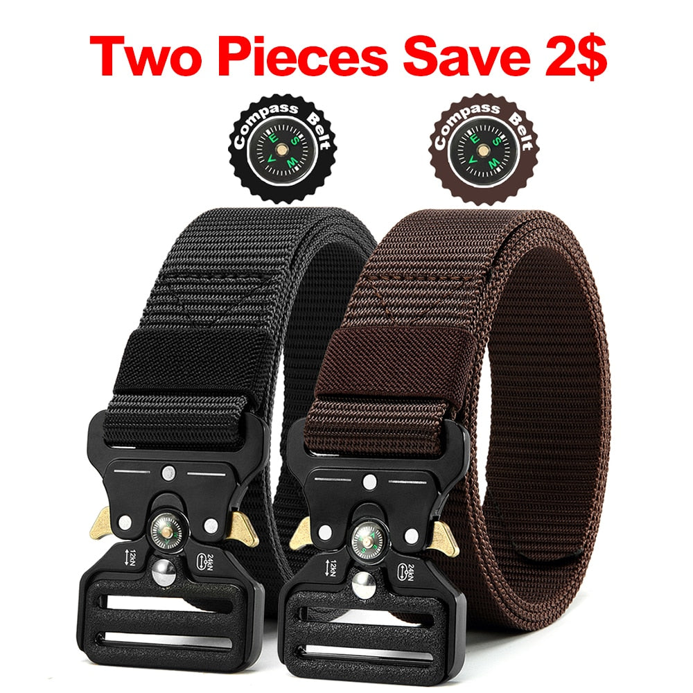 Multi Function Canvas Compass Tactical Belt.