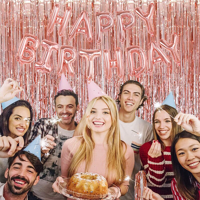 2Pack Party Metallic Foil Backdrop Curtain Decoration.  Great For Weddings, Birthdays or Showers.