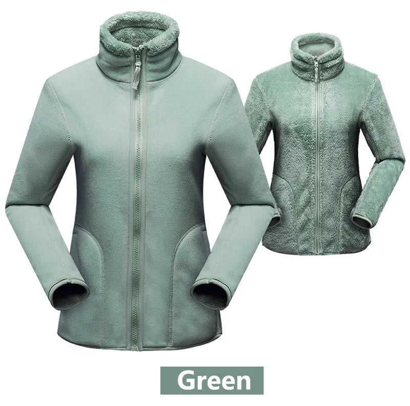 Women's Warm Reversible Polar Coats.