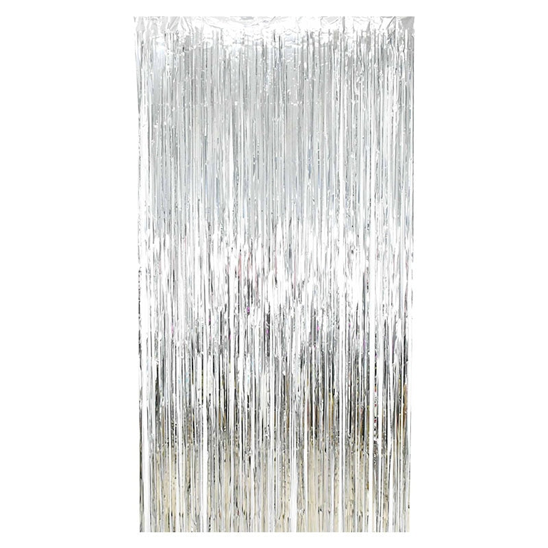 2Pack Party Metallic Foil Backdrop Curtain Decoration.  Great For Weddings, Birthdays or Showers.