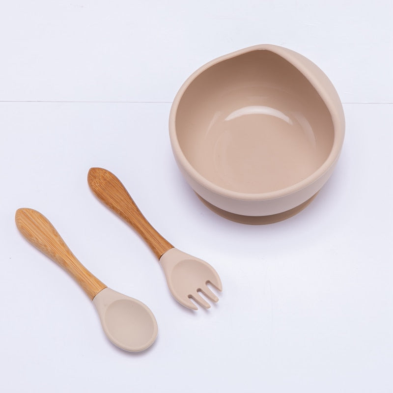 Babies Silicone Bowl, Fork, Spoon, OR Cup and Straw With Suction Cup.