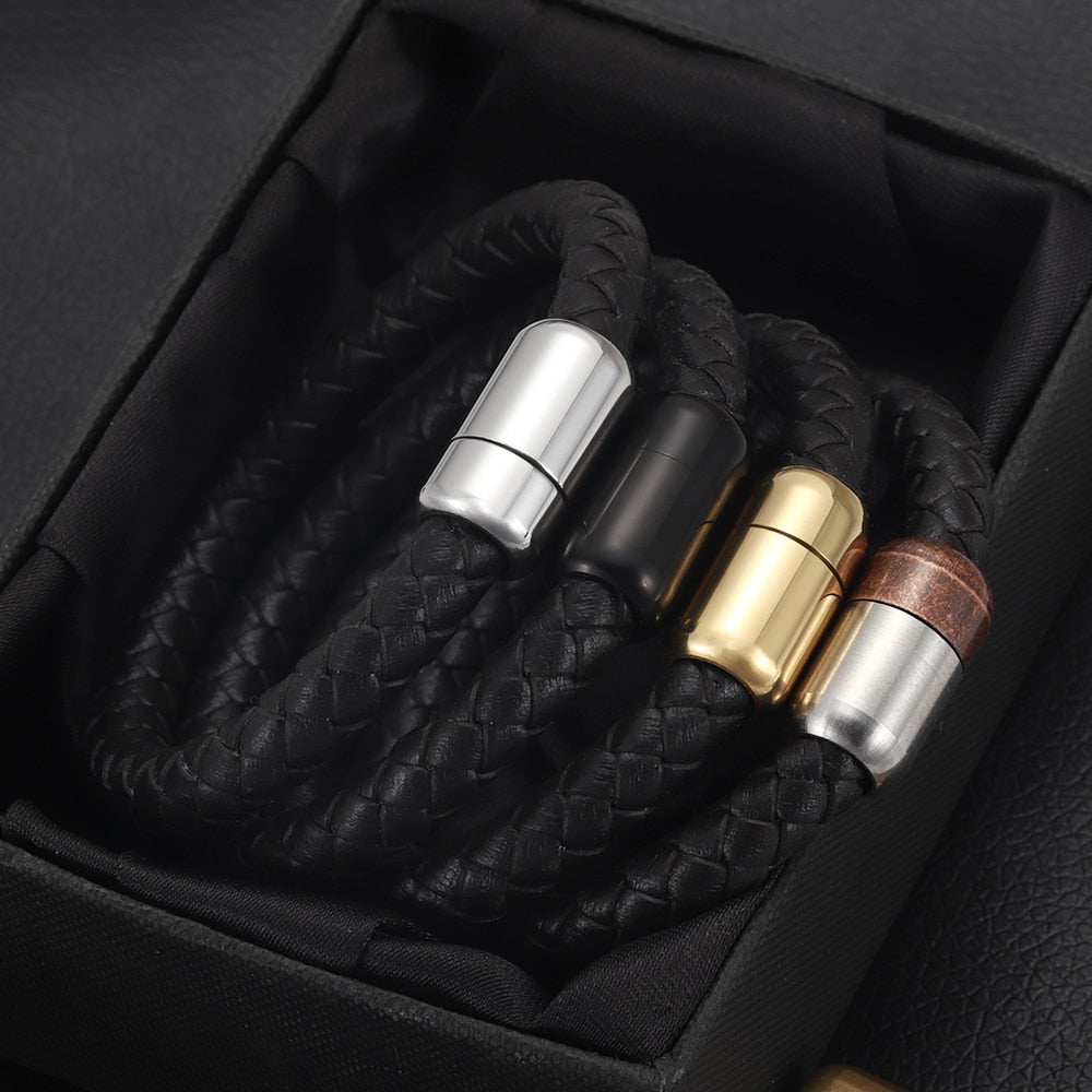 2-4Pcs Stainless Steel 3mm-8mm Magnetic Clasp For Making Necklaces OR Bracelets Of Leather Cords.