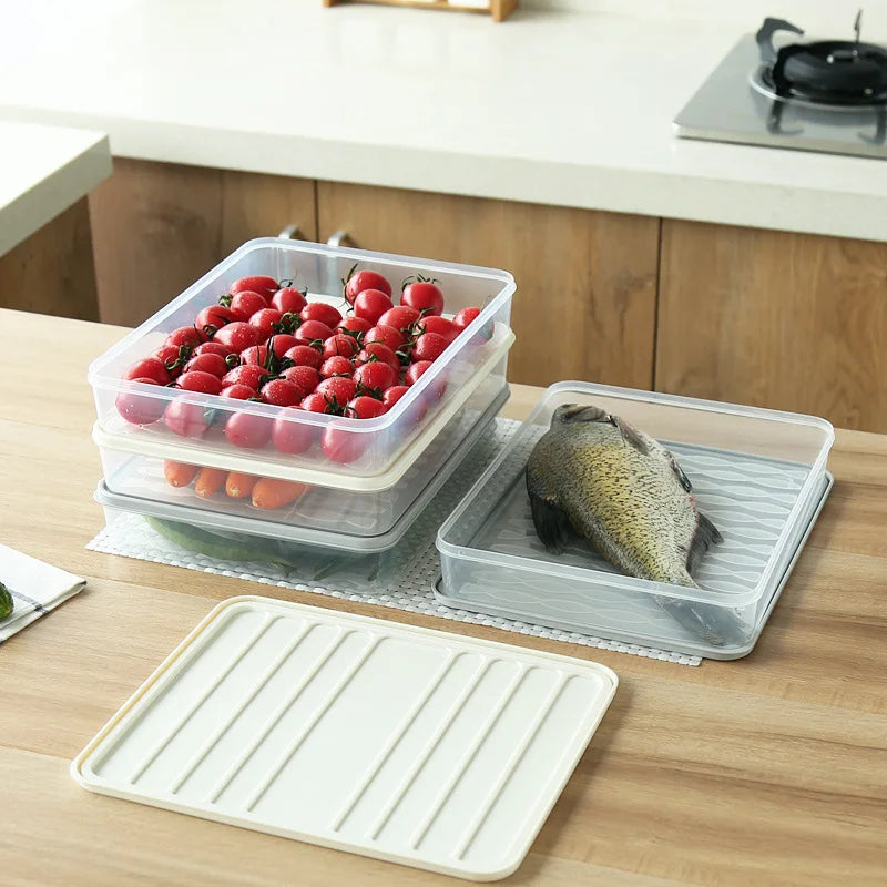 Transparent Stackable Food Saver Box With Lid