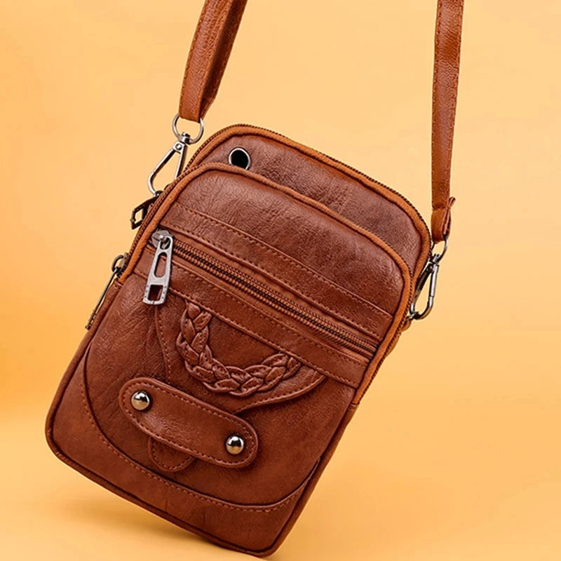 Women's Soft Leather Crossbody Shoulder Bag