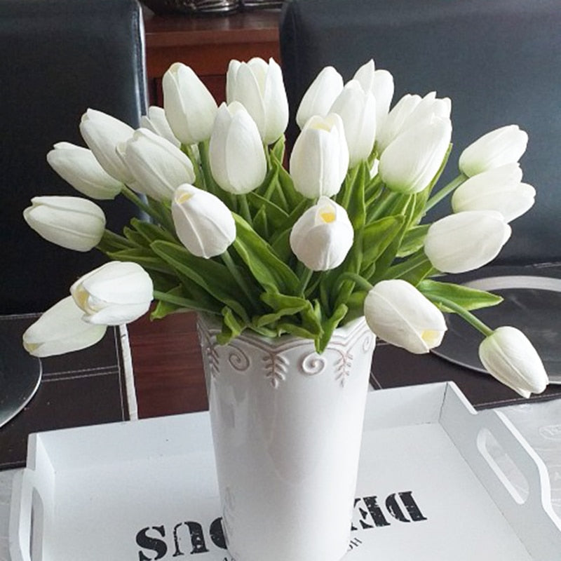10/20pcs Artificial Tulips Bouquets For Home/Wedding Decoration.