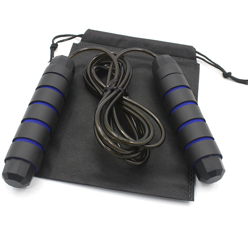 Adjustable Ball Bearings Jump Rope with Carry Bag. Speed Skipping, Crossfit Fitness and speed skipping.