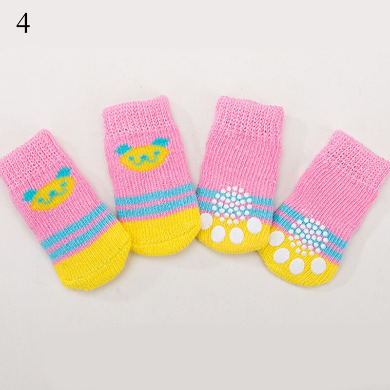 4pcs Anti Slip knitted Socks For Small to Medium Dogs.