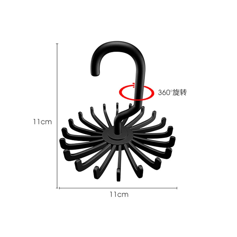 WOVHSTEAR Space Saving 20 Hooks 360 Degree Rotating Belt, Neck Tie Hanger