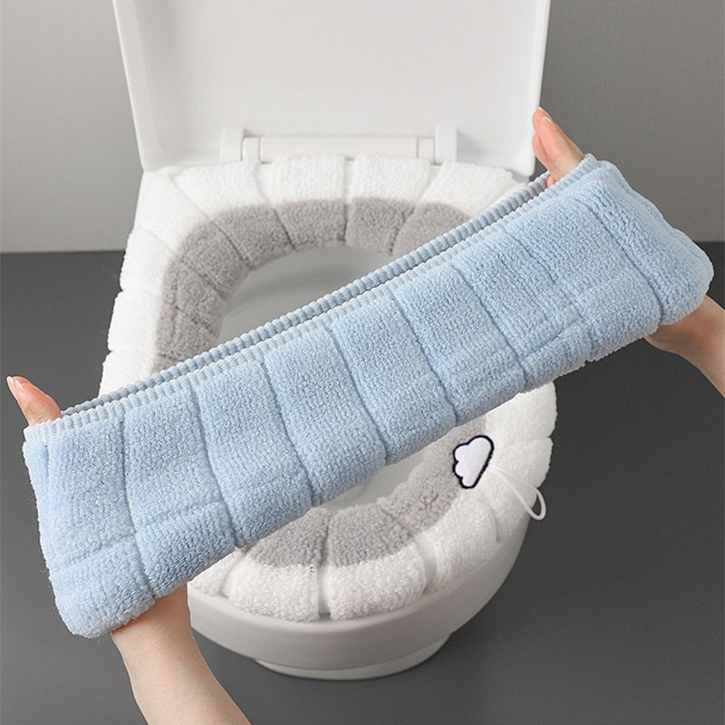 Universal Soft Warm Toilet Seat Cushion.  Easily removed and washable.