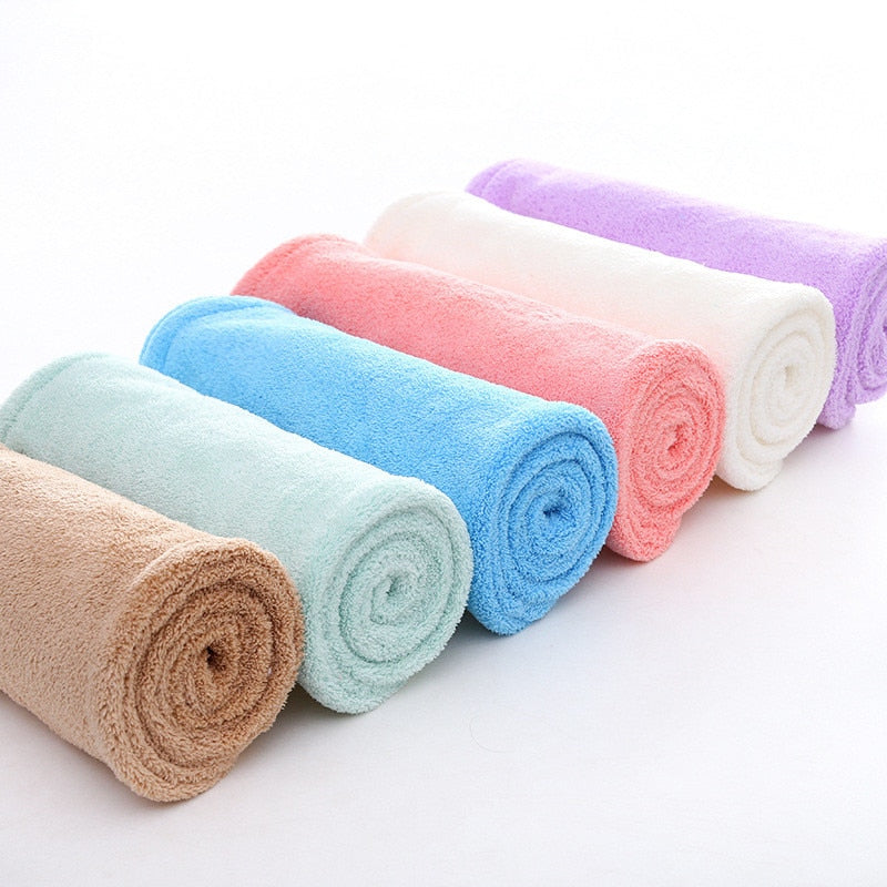 Magic Microfiber hair towel for rapid drying.