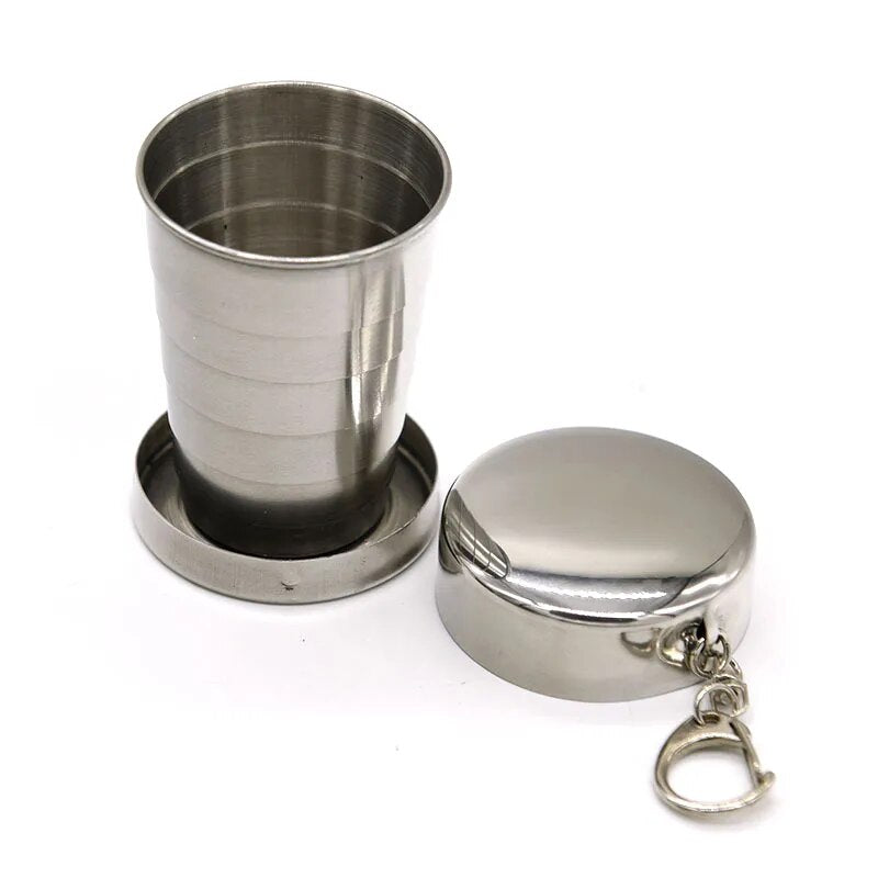 75,150 Or 250ML Stainless Steel Folding Cup.
