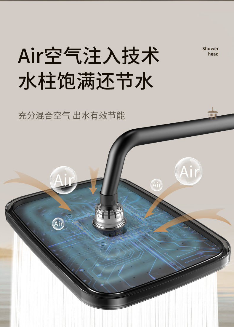 36CM High Pressure Rainfall Showerhead With 360° Swivel