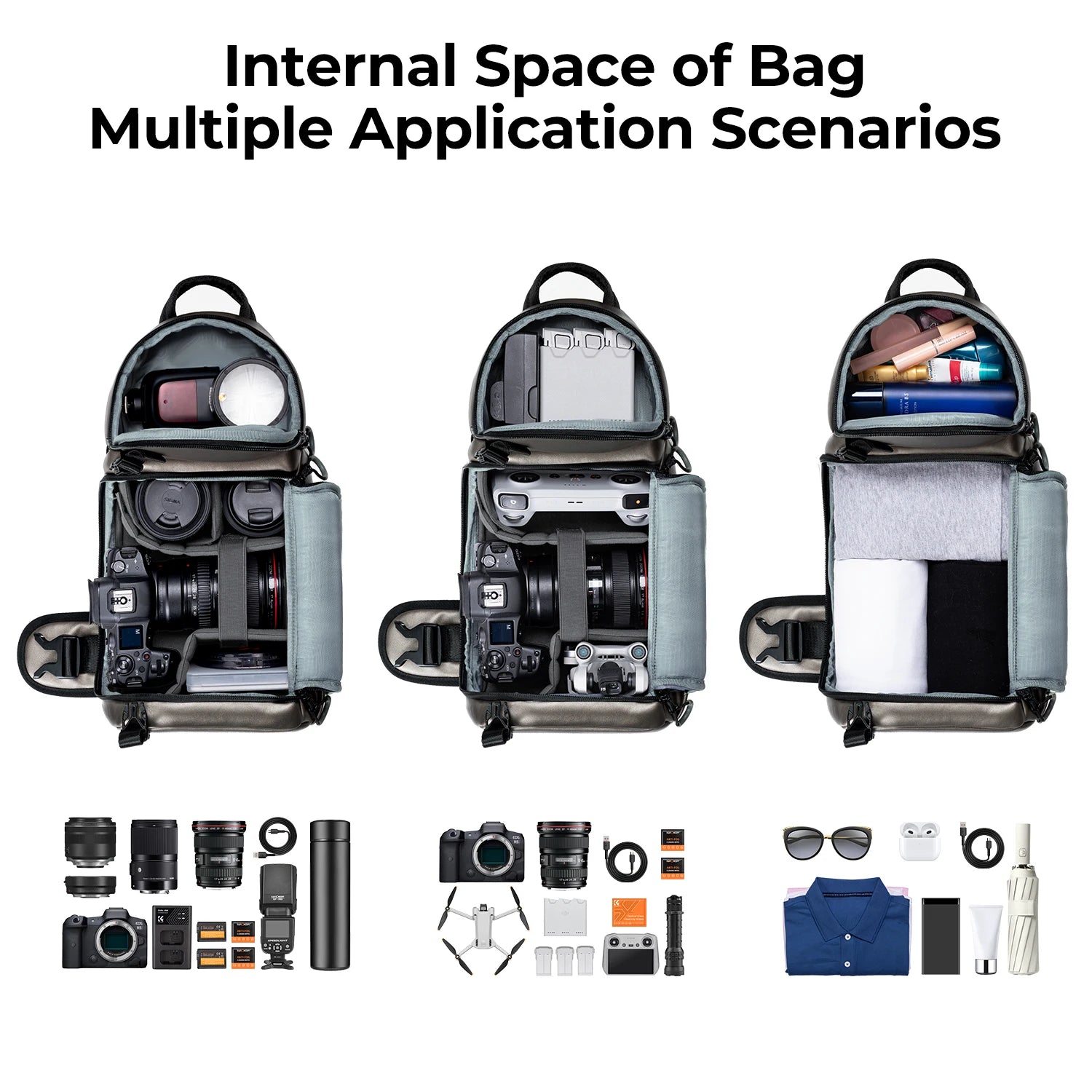 K&F Concept Waterproof 10L DSLR/SLR Sling Camera Backpack