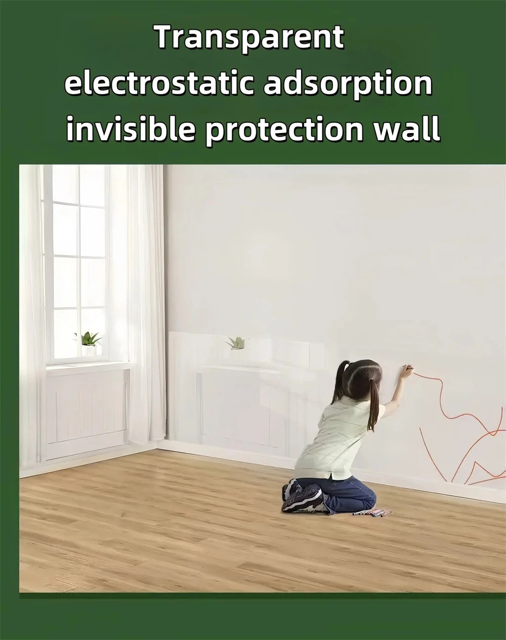 2/3/5/10M Electrostatic Wall Protective Clear Film