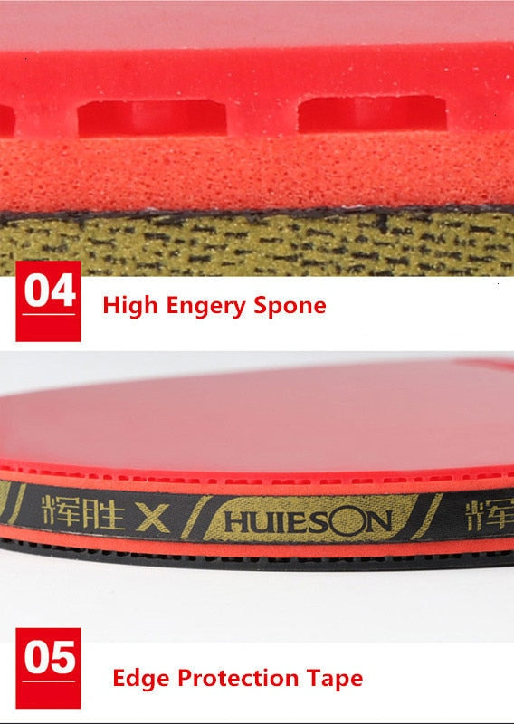 HUIESON 5/6 Star 2Pcs Carbon Table Tennis OR Ping Pong Racket.