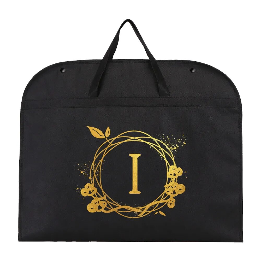Dustproof Hanging Garment Bag With Monogram Decorative Wreath Initials