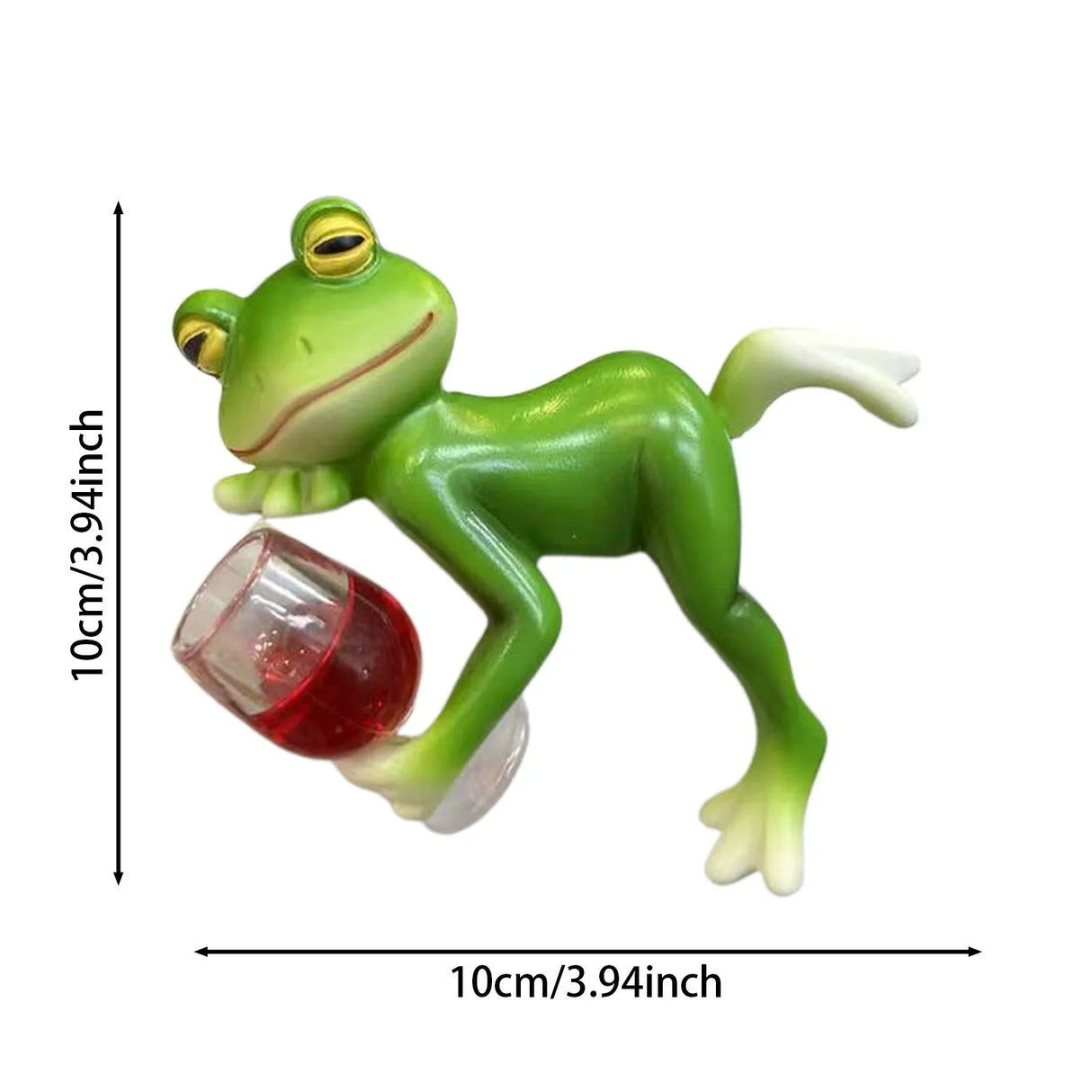 Resin Hanging Funny Drinking Frog Figurine For Planter Pots