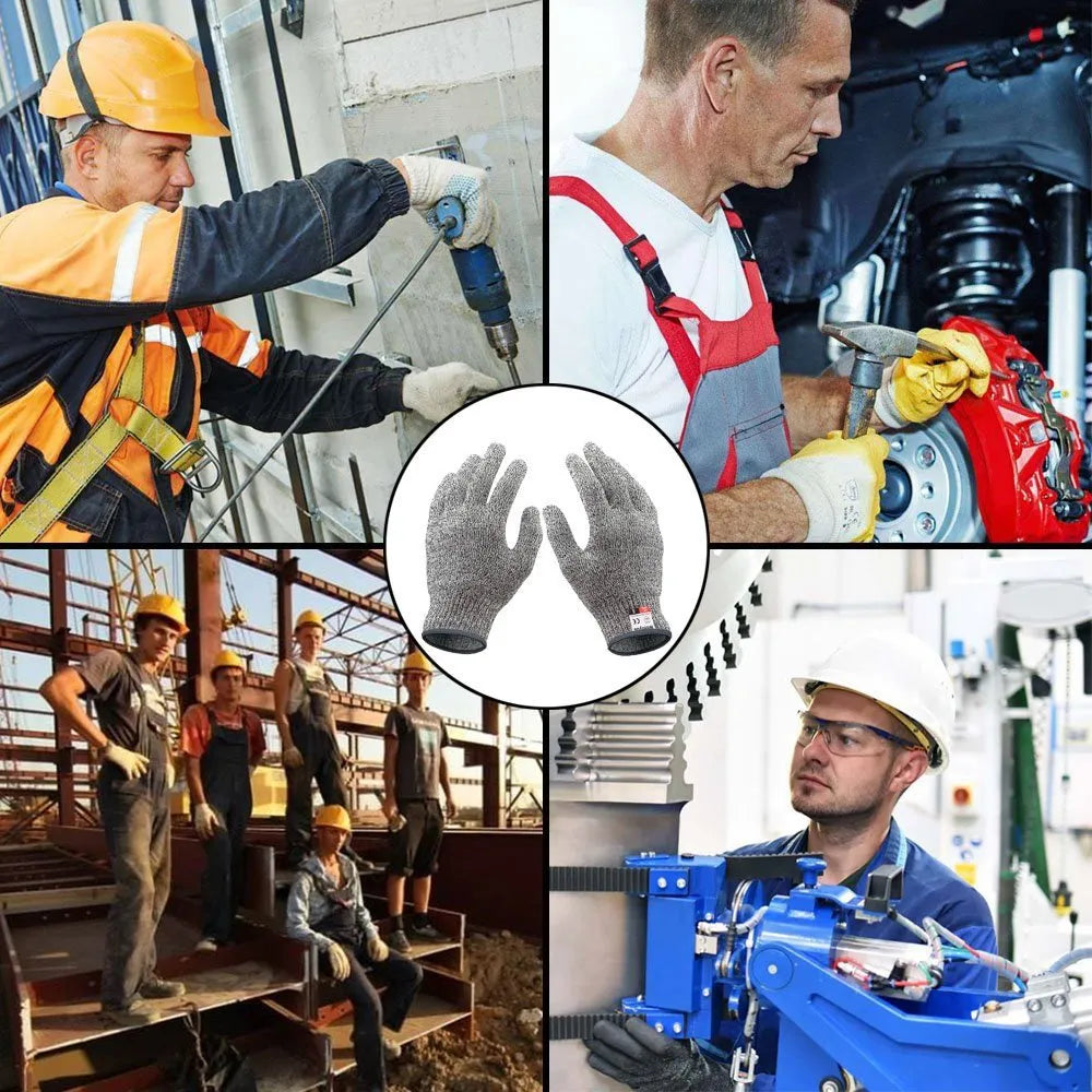 HPPE Level 5 Safety Anti Cut, Anti-Scratch Gloves For Industry, Gardening Or Kitchen Use.