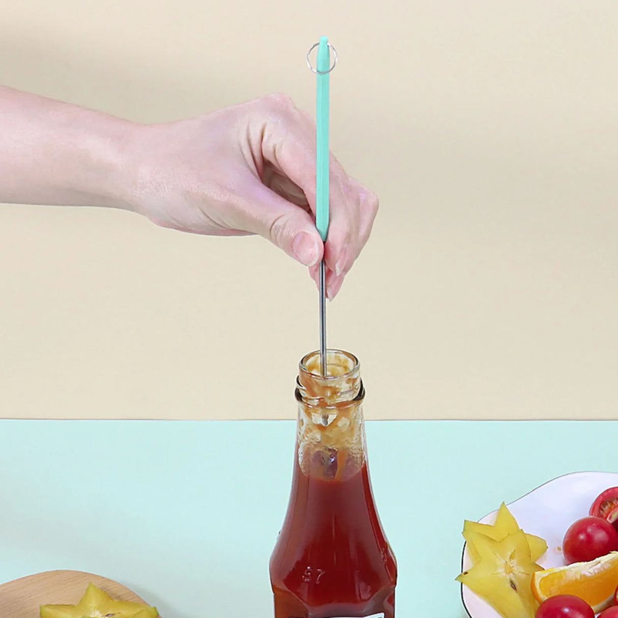 1pcs Mini Telescopic Silicone Spatula