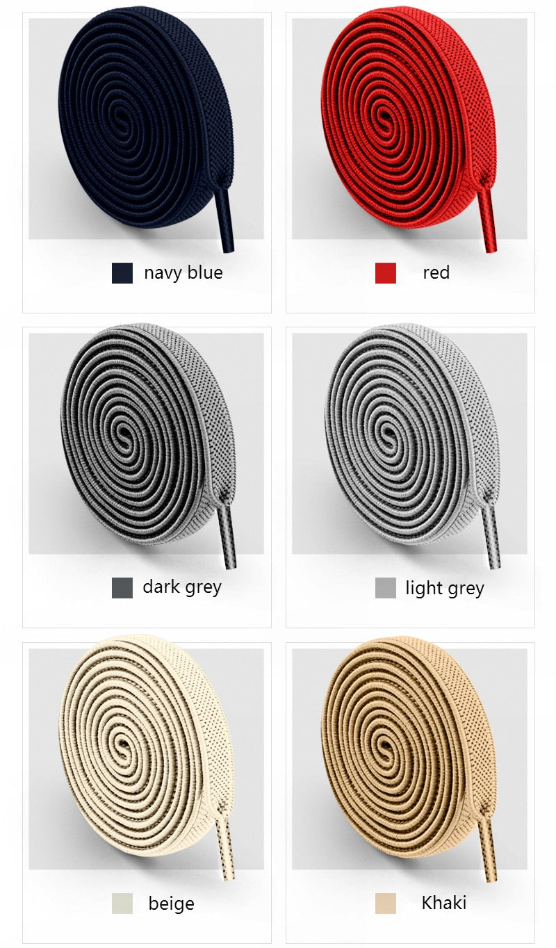 8MM Widened Flat Press Lock Shoelaces.