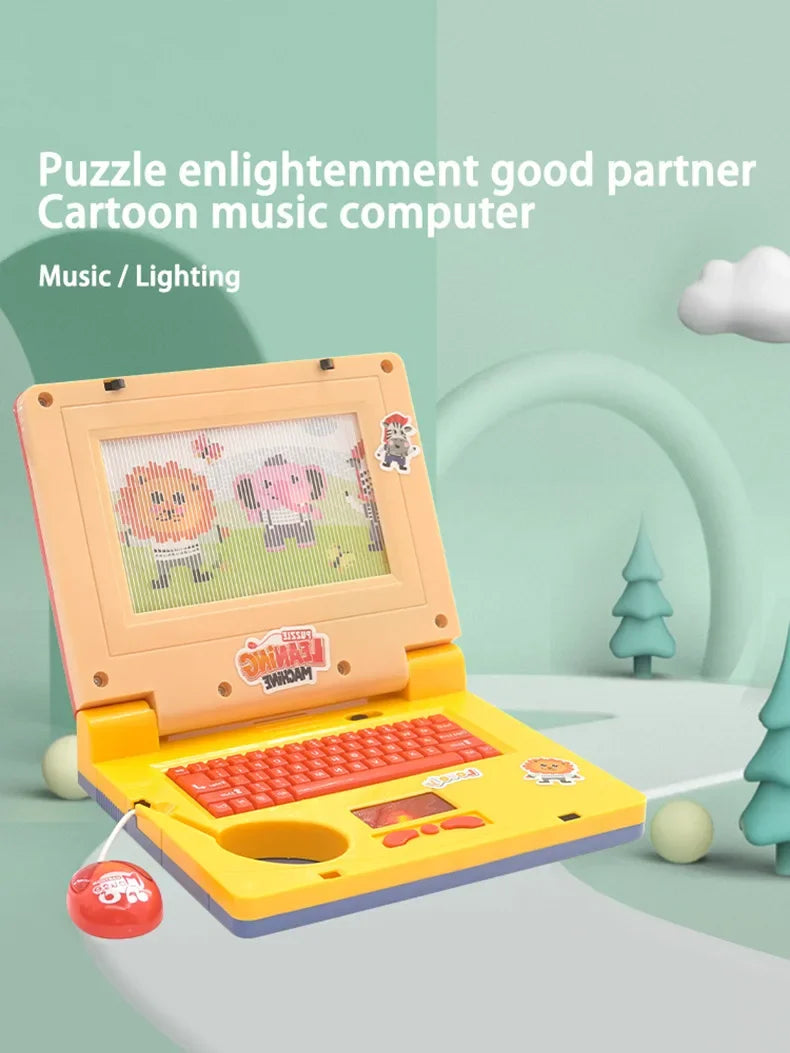 Toddler Fake Laptop with Light Music Mouse