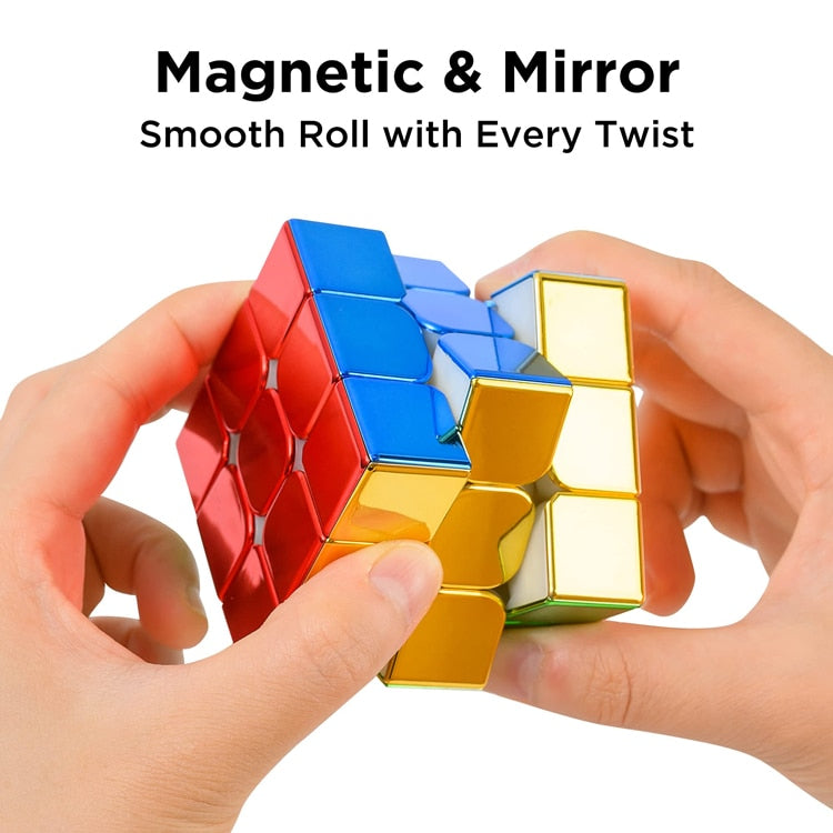 Cyclone Boys Plating 3x3x3 2x2 Magnetic Magic Puzzle Cube.