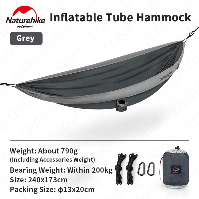 NatureHike Loading weight 200KG Ultralight Inflatable Camping Hammock.