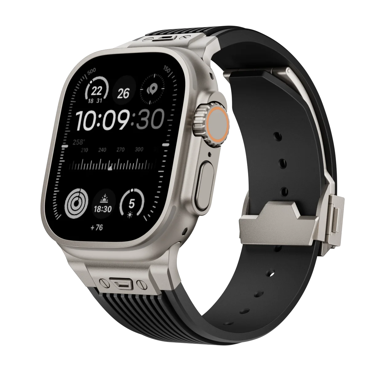 Silicone Sports Strap for Apple Watch Ultra 2/1 49mm Series 9 8 7 45mm 44mm Or IWatch 6 5 4 3 Se 44mm 42mm