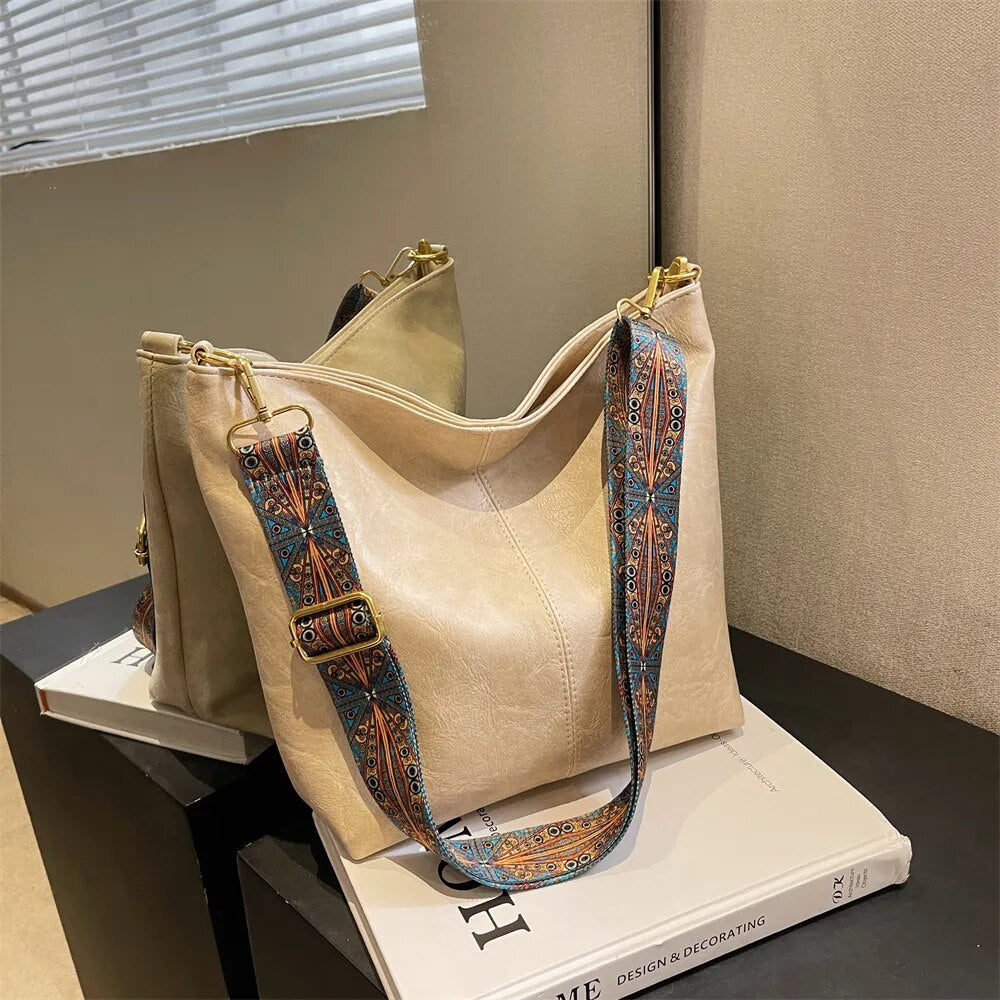 MOODS Soft PU Leather Designer Luxury Shoulder Bag.