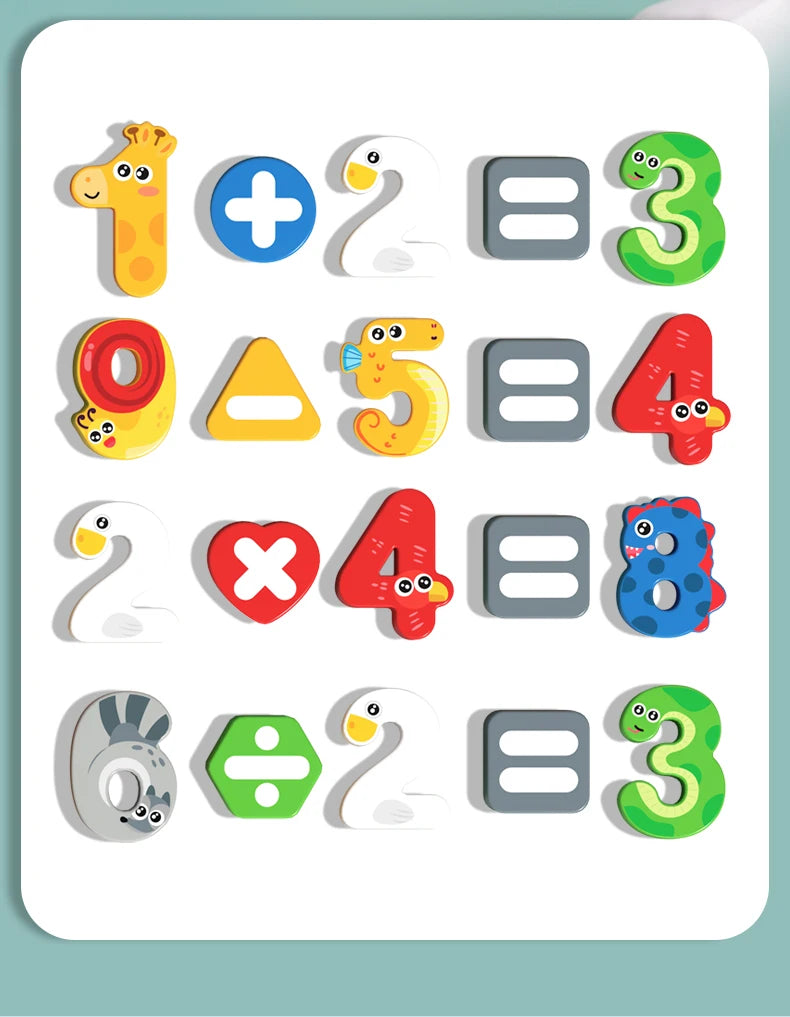 3D Colorful Montessori Wooden Alphabet Number/Puzzle