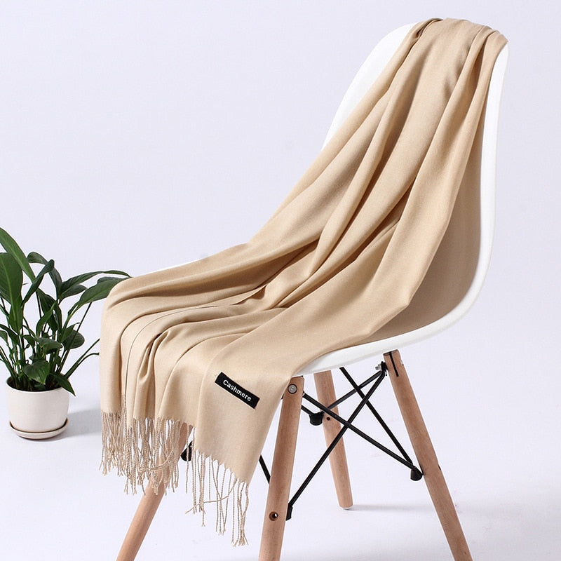 Women's cashmere shawl, hijab, warm scarf. 32 Foulard colors to pick from.