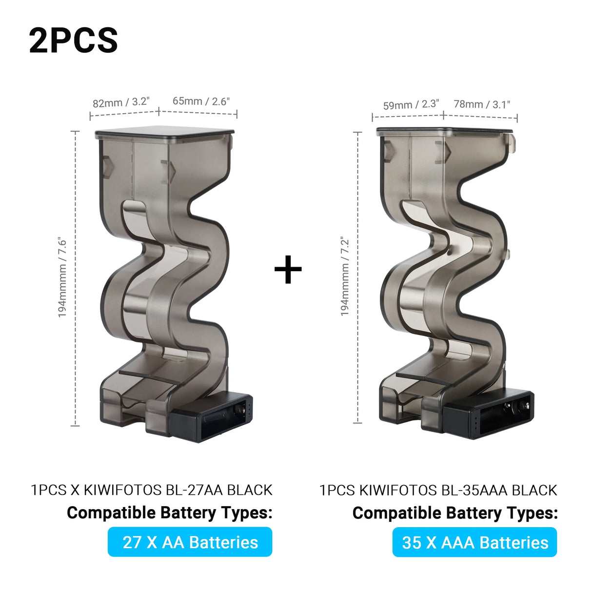 Battery Ladder Dispenser For 35 AAA Or 27 AA With Tester