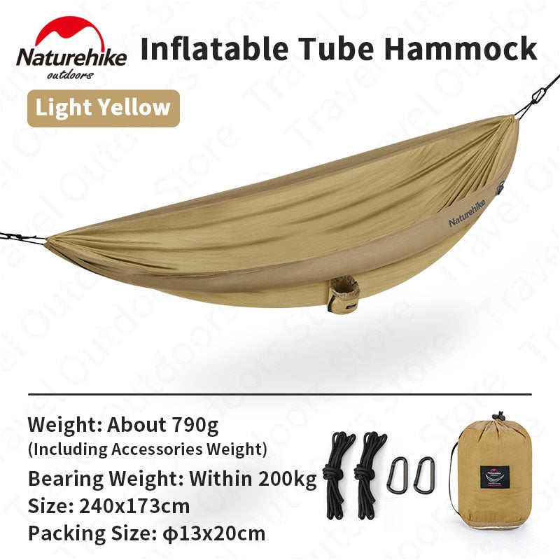 NatureHike Loading weight 200KG Ultralight Inflatable Camping Hammock.