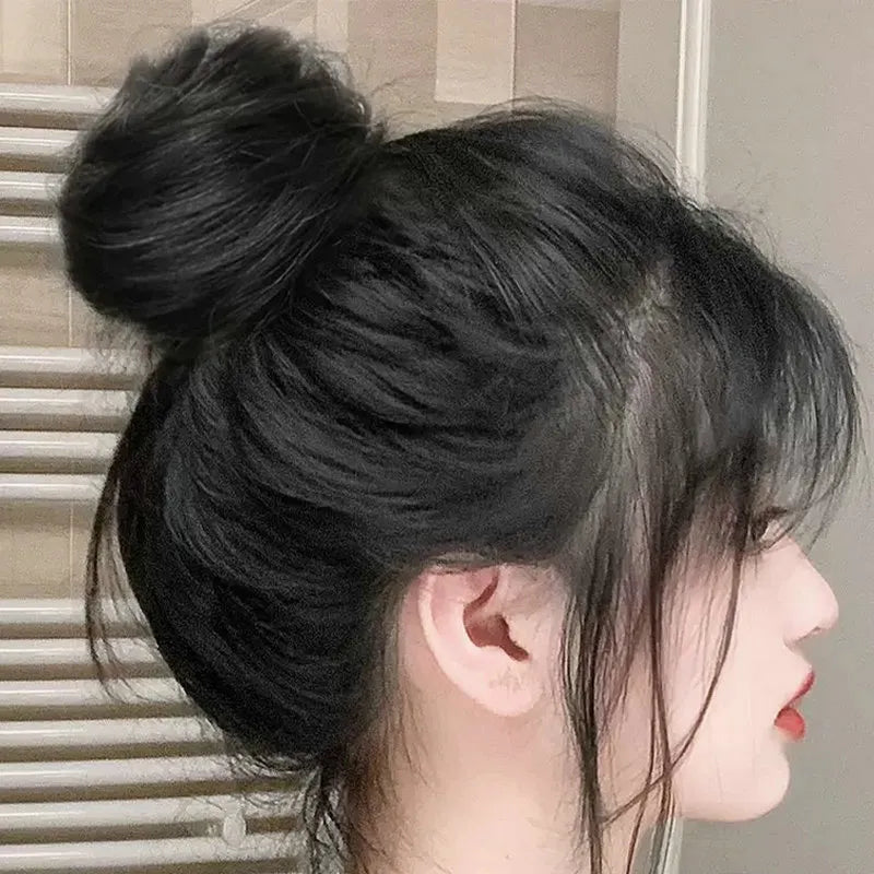 Seamless Synthetic Hair Ring Bun