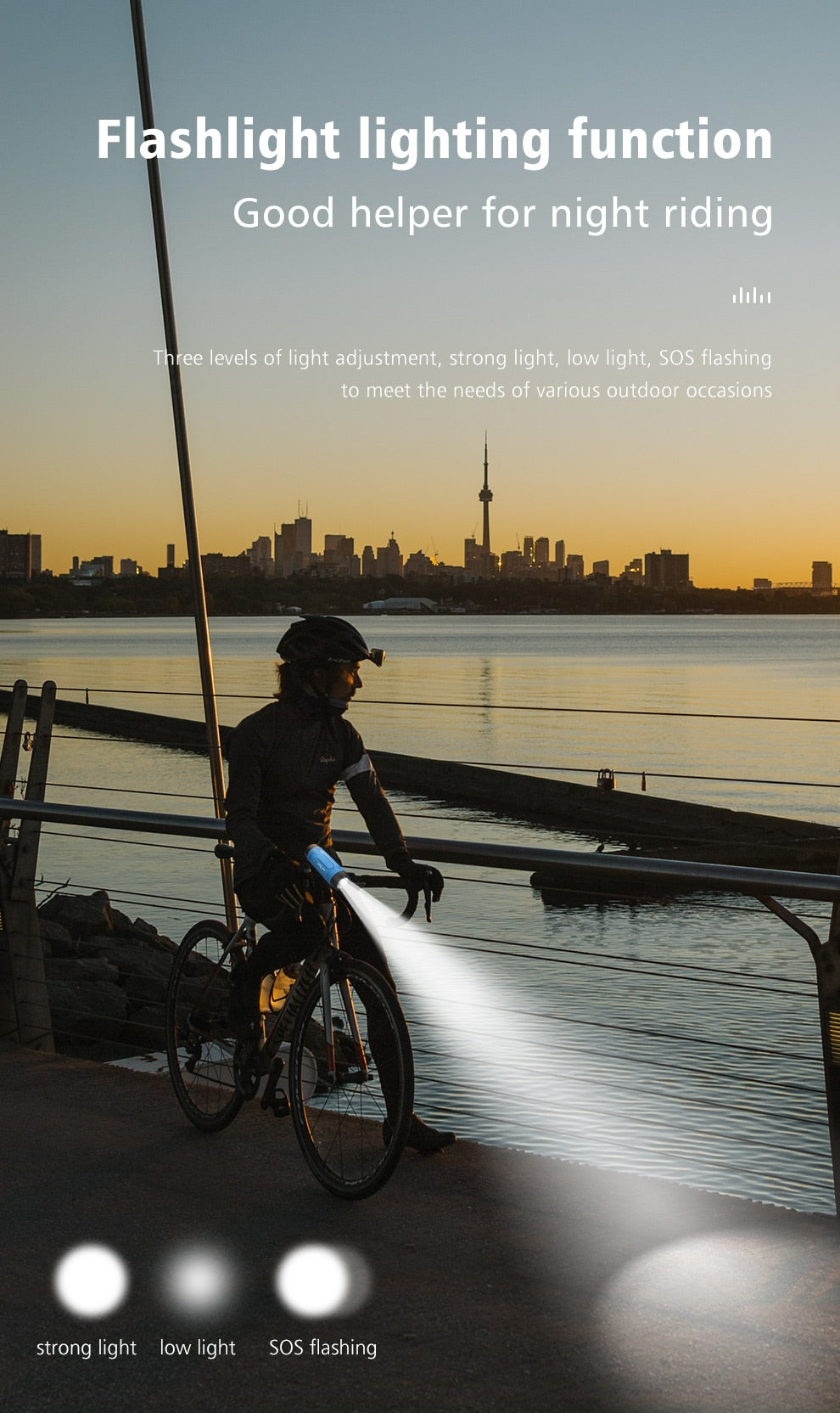 Zealot S1 Waterproof, Wireless Bluetooth Speaker With Bike Mount and Flashlight.