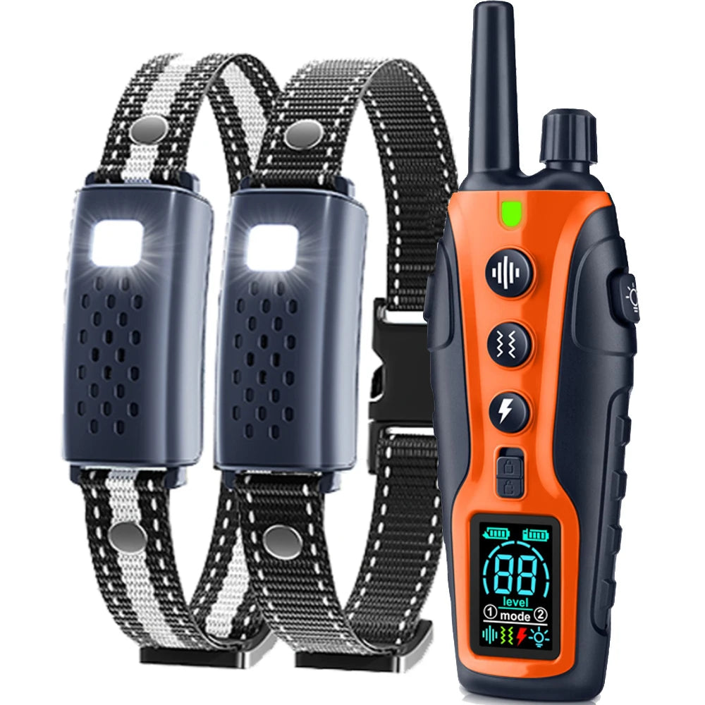 3280FT Dual Battery Display Dog Training Shock Collar With Beep Vibration Or Shock Mode