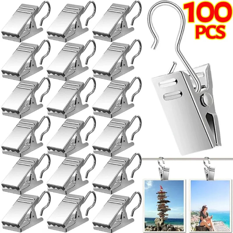 100/10PCS Multifunctional Photos/Curtain/Decoration Clips With Hook