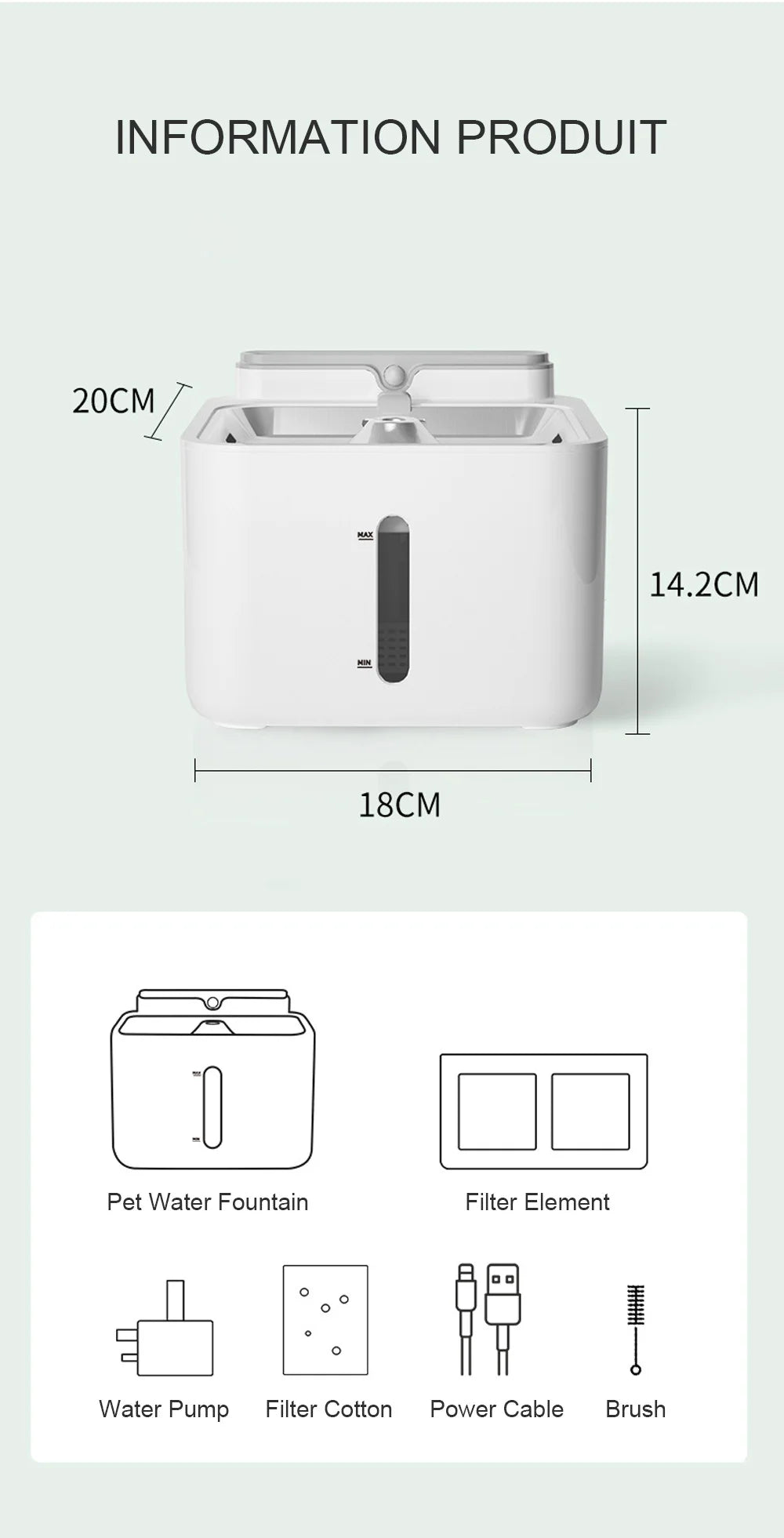 Wireless Rechargeable Pet Water Fountain