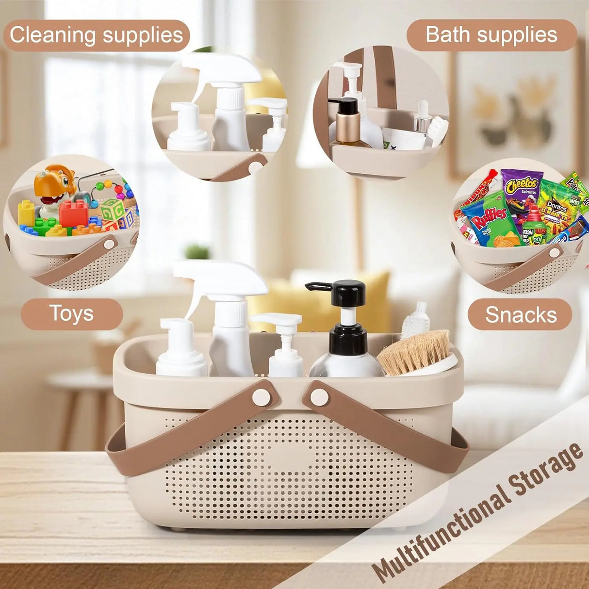 Mesh Shower Basket With Handle