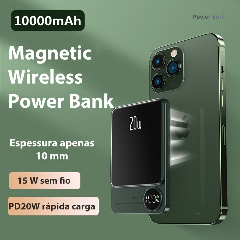 Wireless Power Bank Magnetic 10000mAh,Type C Fast Charger For iPhone 14 13 12 Xiaomi Samsung Magnetic safe Series