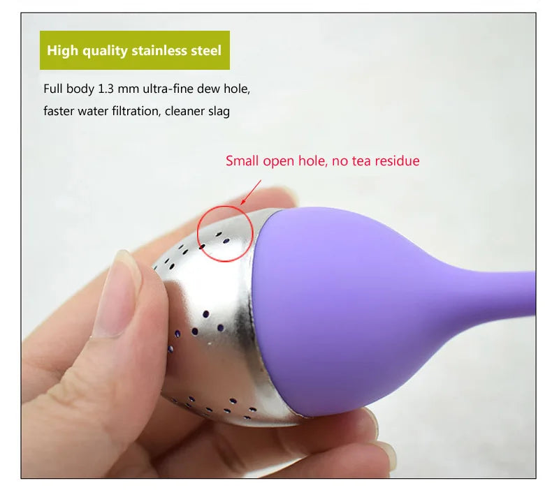 1Pcs  Silicone Leaf Tea Infuser And Tray.