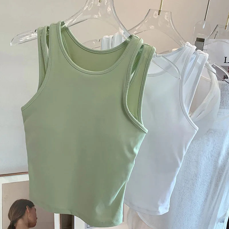 Women Sports Halter With Inner Padded Bra