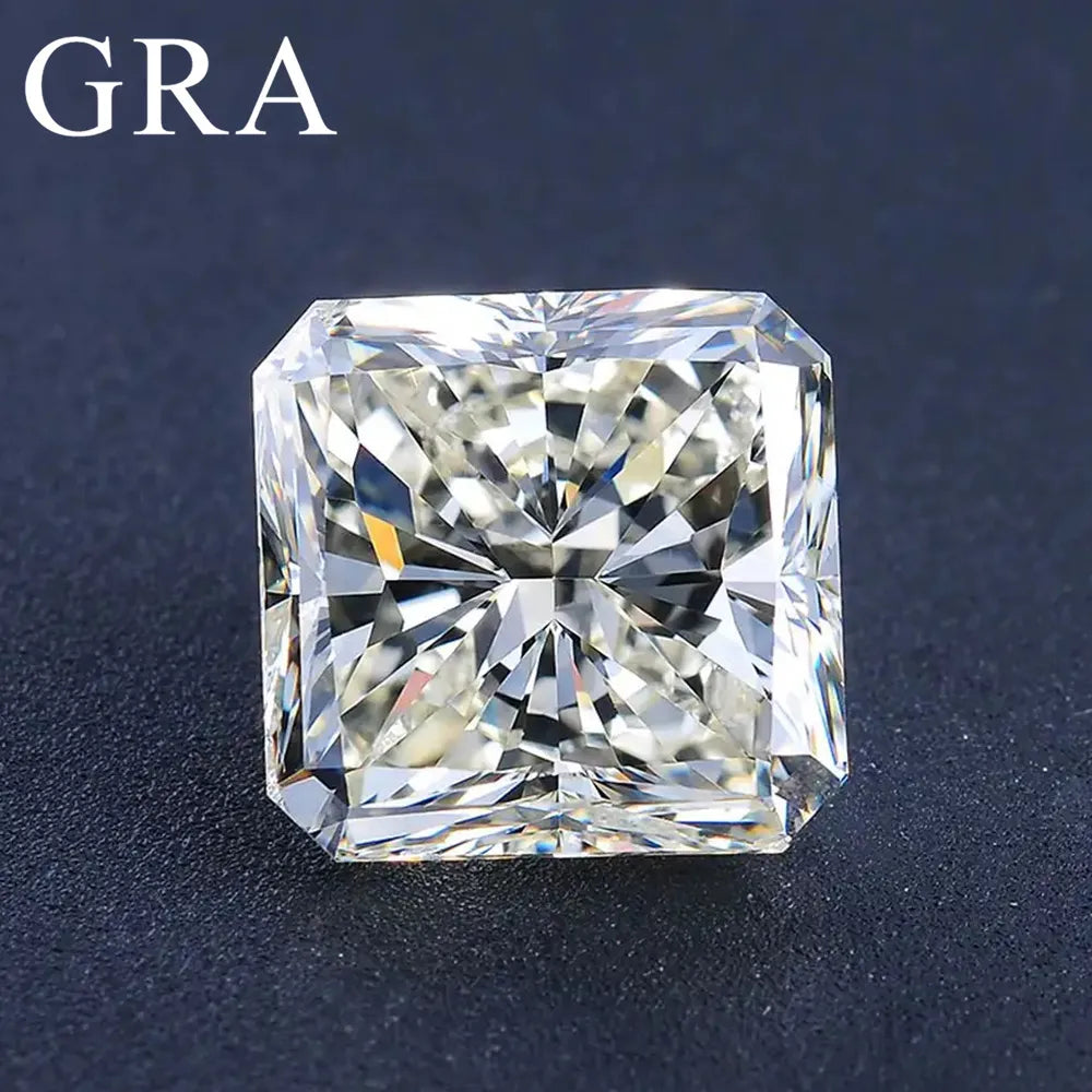 High Quality Radiant Cut Moissanite Loose Gemstone Stones 0.08ct to10ct D Color VVS1With GRA Certificate.