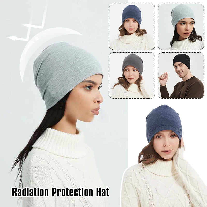 Unisex Anti Radiation Cap/toque Half Or Full Silver Fiber Electromagnetic Wave Rfid Shielding