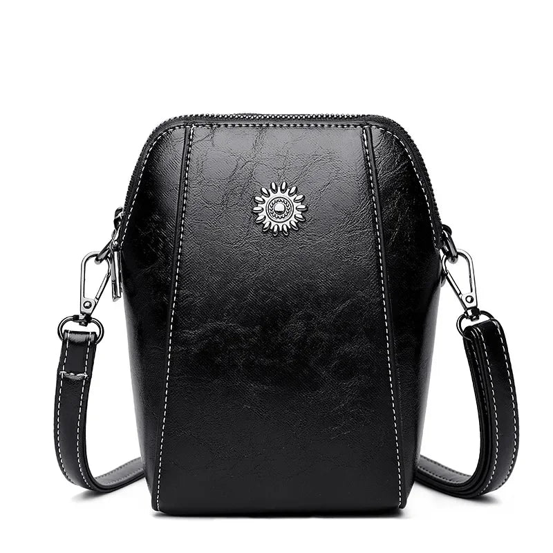 Single Shoulder Leather Crossbody Bag