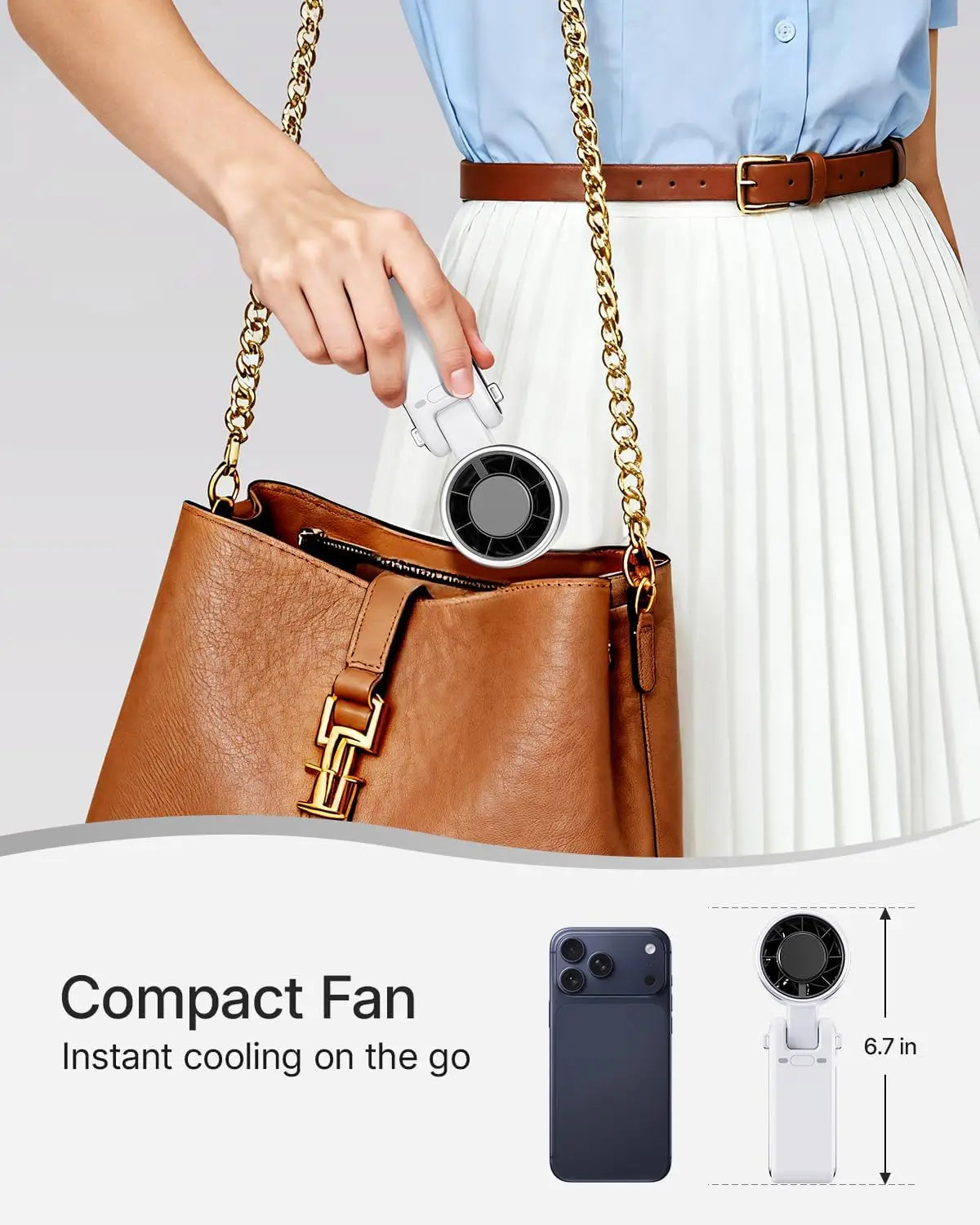 USB Charging Mini Handheld High-speed Digital Display Fan