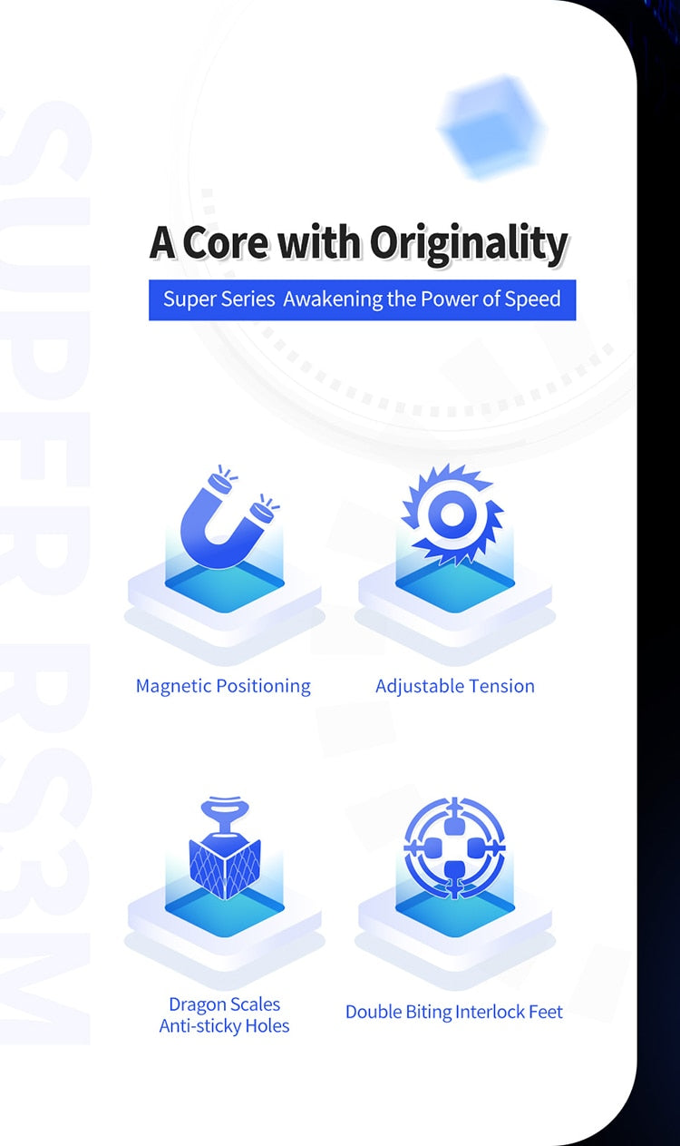 MoYu super RS3M Maglev Ball Core 3x3 Magnetic Magic Puzzle Cube.